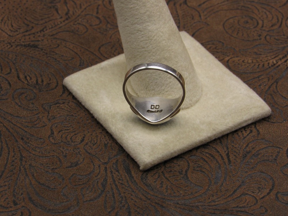 Blue Lab Opal Inlay Ring Size 8.25+