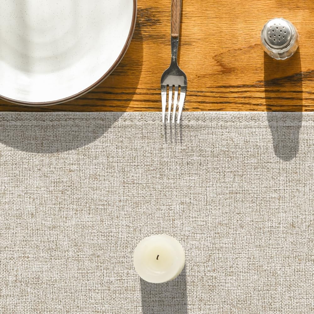 Artoid Mode Light Brown Table Runner, Seasonal Fall Washable Kitchen Dining Tabl