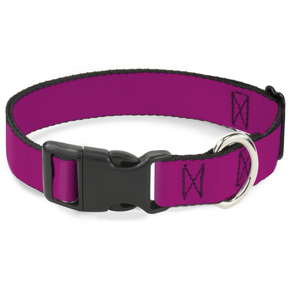 Plastic Clip Collar Fuchsia Medium 11-16.5"
