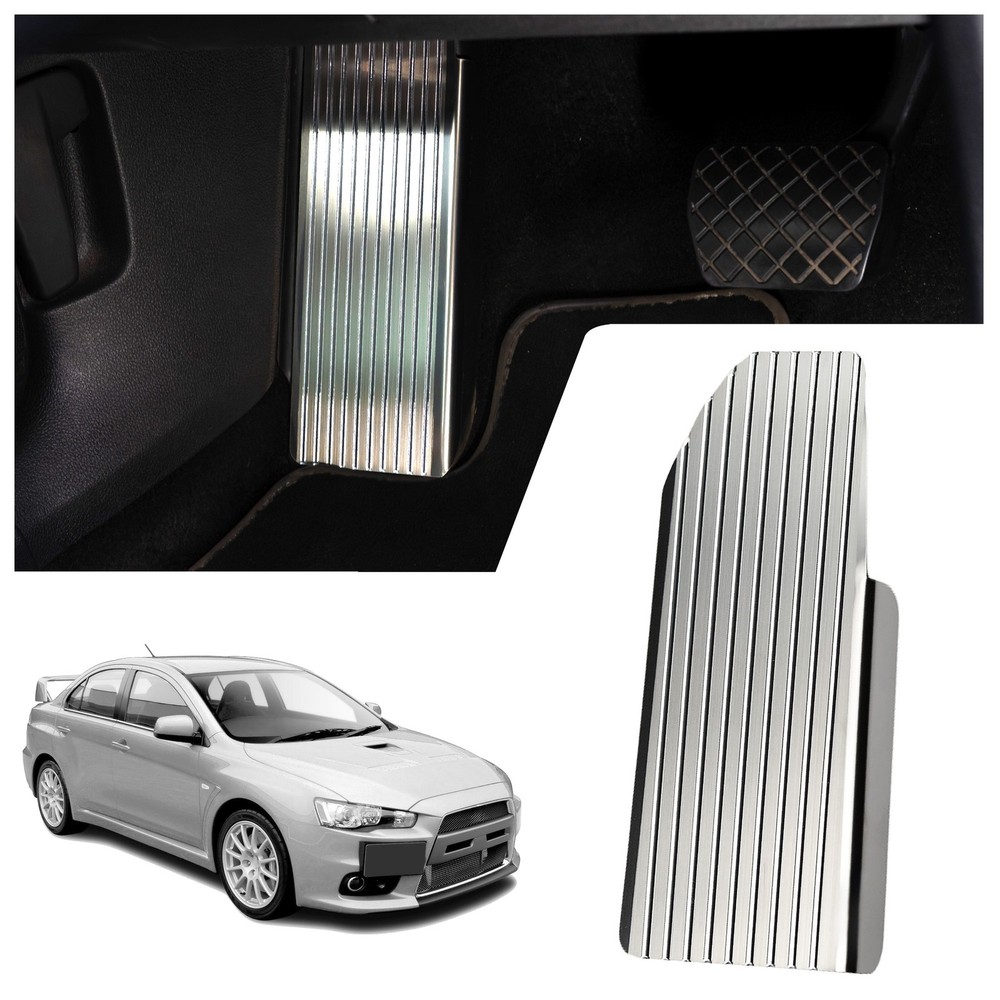 Footrest Plate for Mitsubishi Lancer Evolution Sedan 4D 2008-2014 Silver
