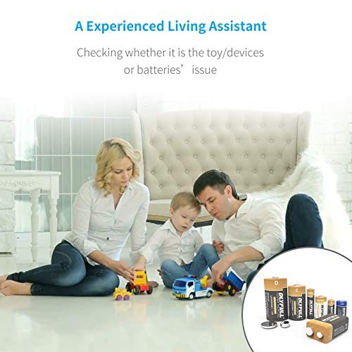 Battery Tester, LCD Display Universal Battery Checker for AA AAA C D 9V