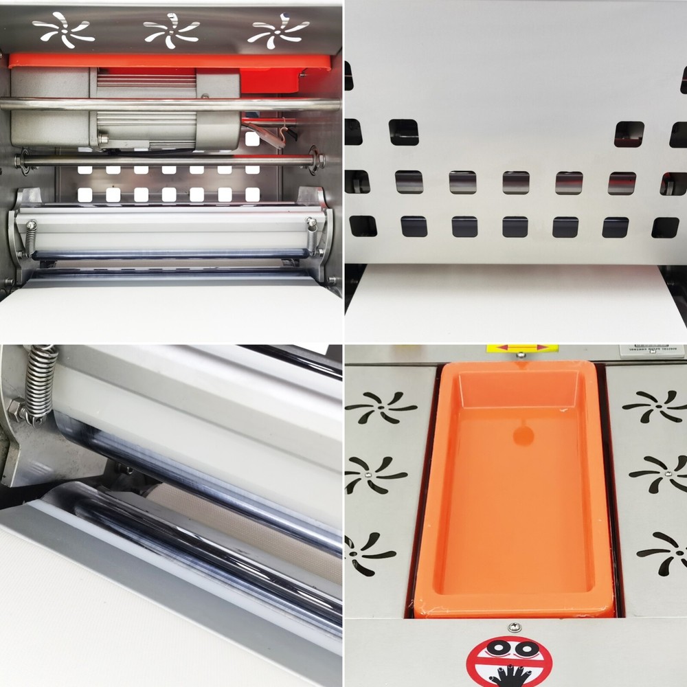 110V Mini Commercial Desktop Pastry Machine Chain Drive Dough Sheeter