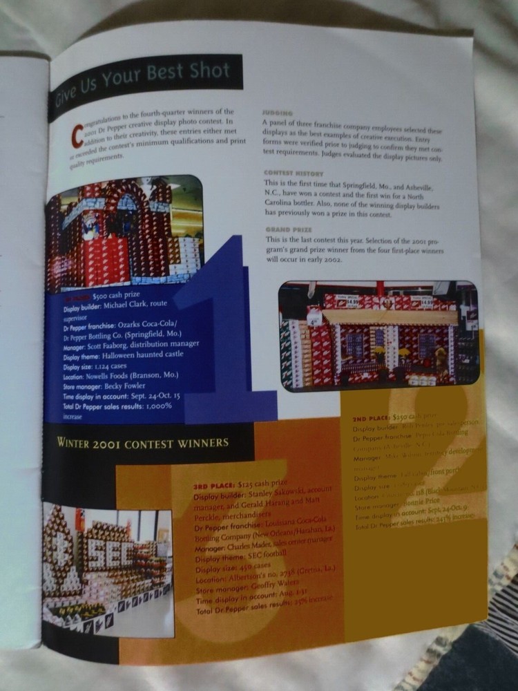 DR PEPPER CLOCK DIAL WINTER SEPTEMBER 2001 MAGAZINE