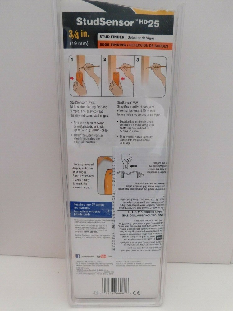 Zircon Corporation StudSensor HD25 Stud Finder - New Open Box