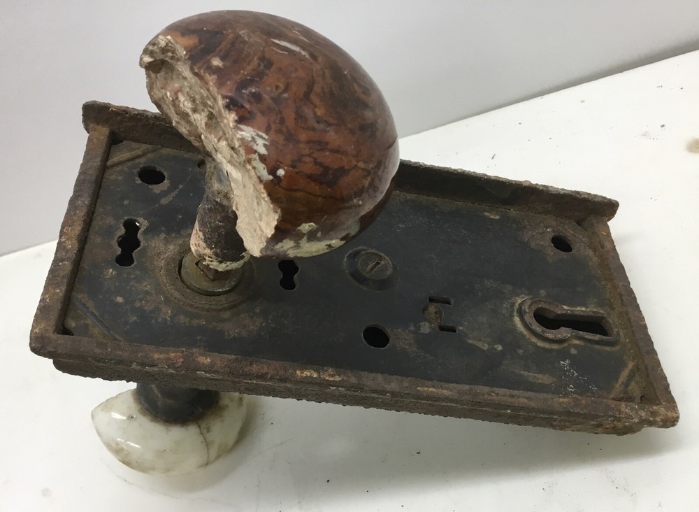 Antique Cast Iron Large Rim Lock …[S7-2]