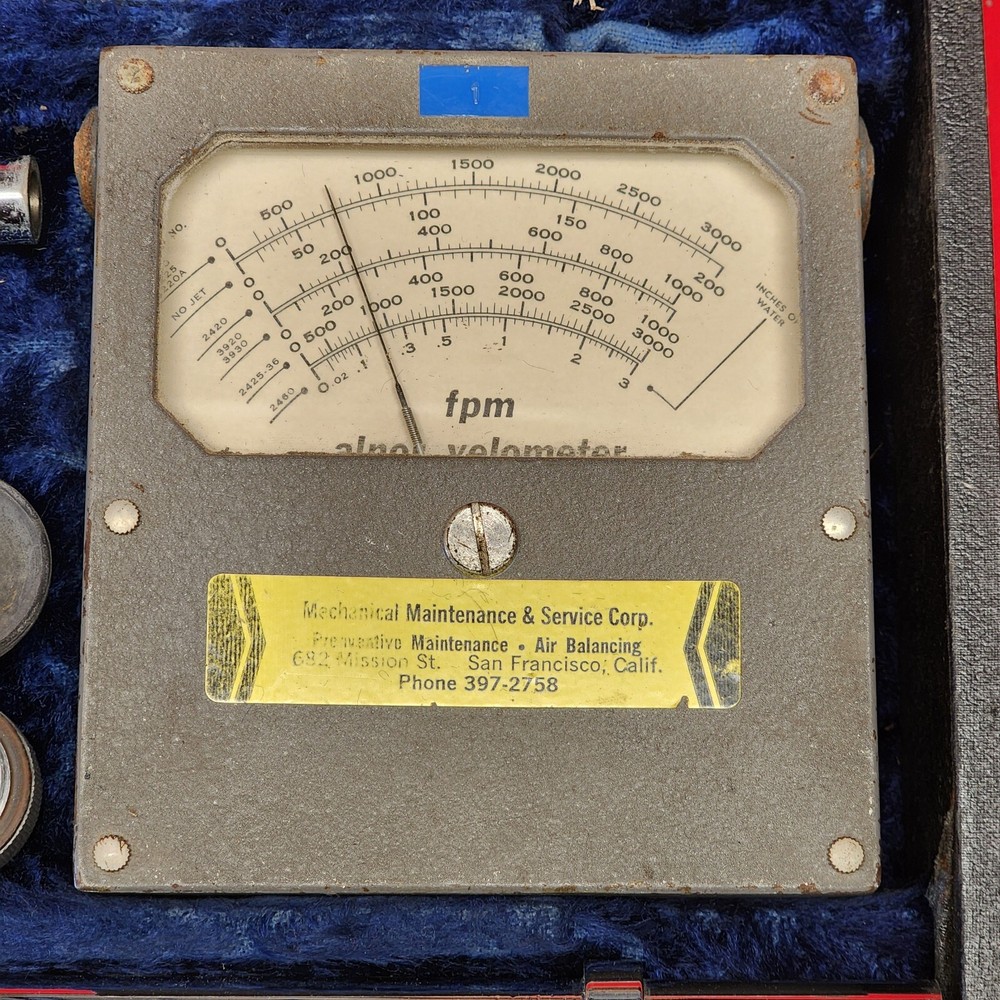 Alnor Velometer In Original Case (Vintage)