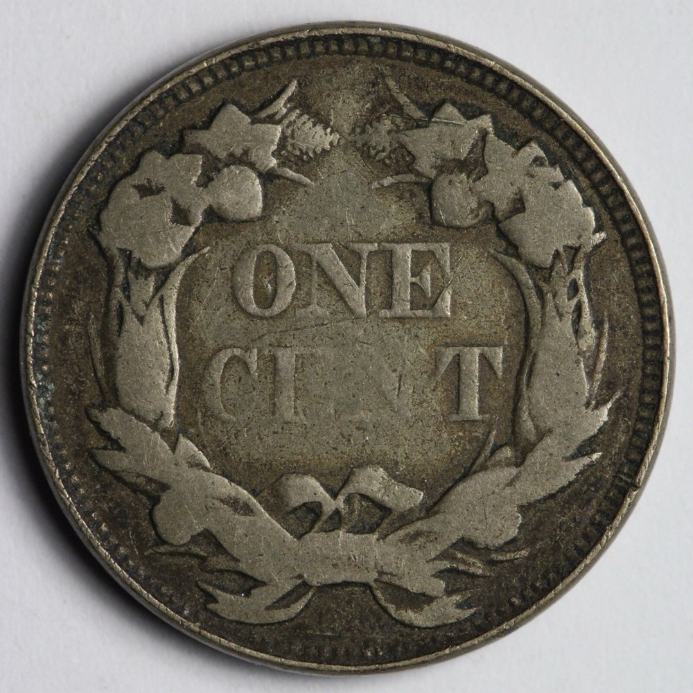 1857 Flying Eagle Cent Penny FINE E119 SCNT