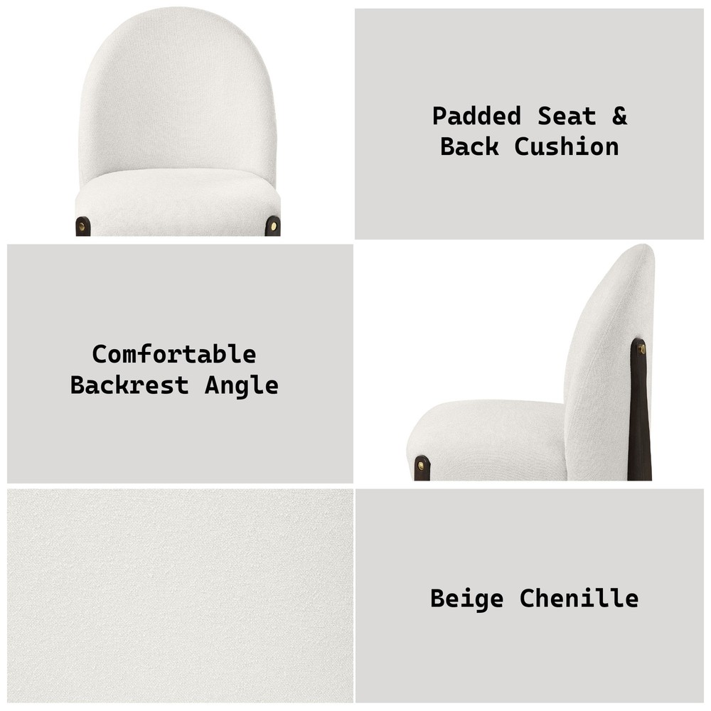 Clayten Beige Fabric Side Chair