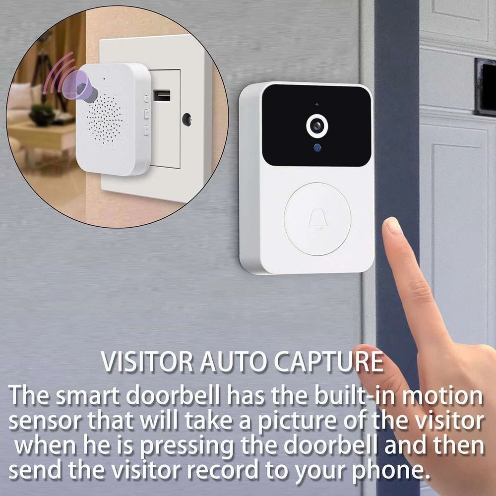 Wireless Security Smart WiFi Doorbell Intercom Video Camera Door Ring Bell Chime