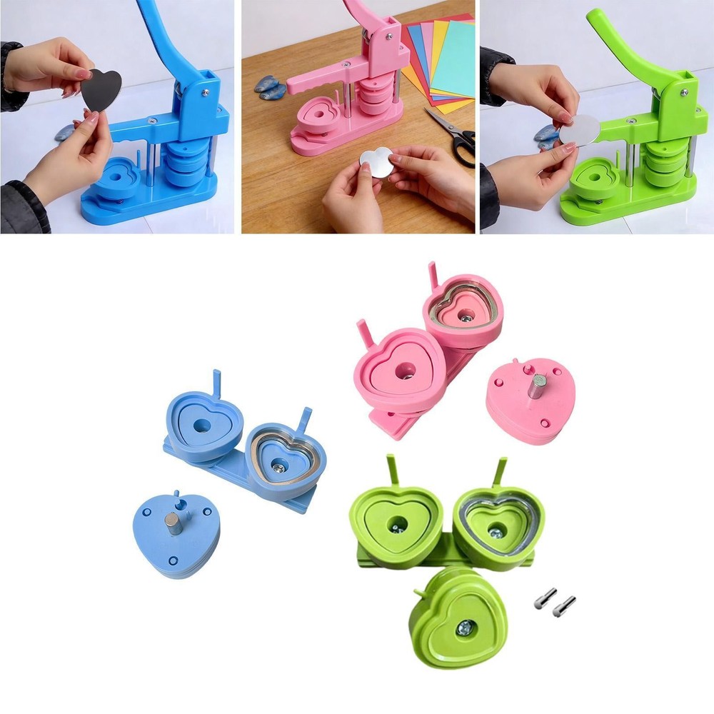 Badge Pin Button Maker Die Model DIY Heart Shaped