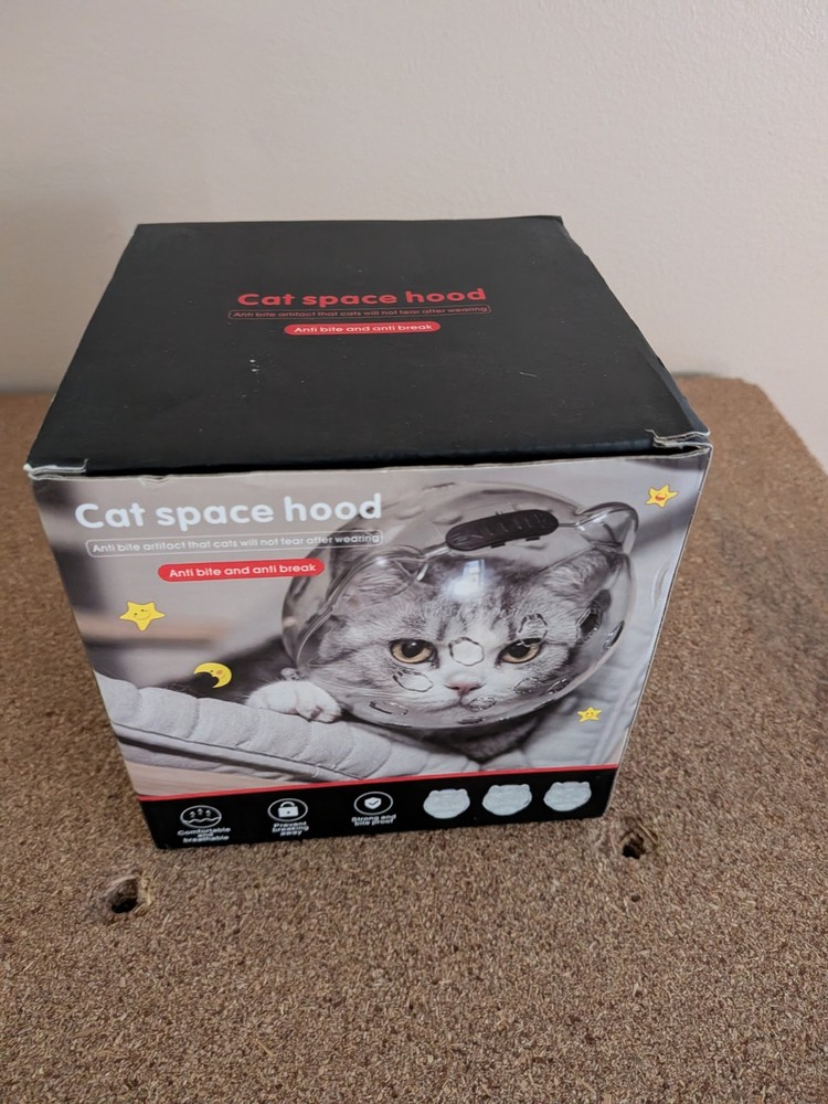Cat Space Hood Bite Scratch Prevention Set transparent muzzle Grooming