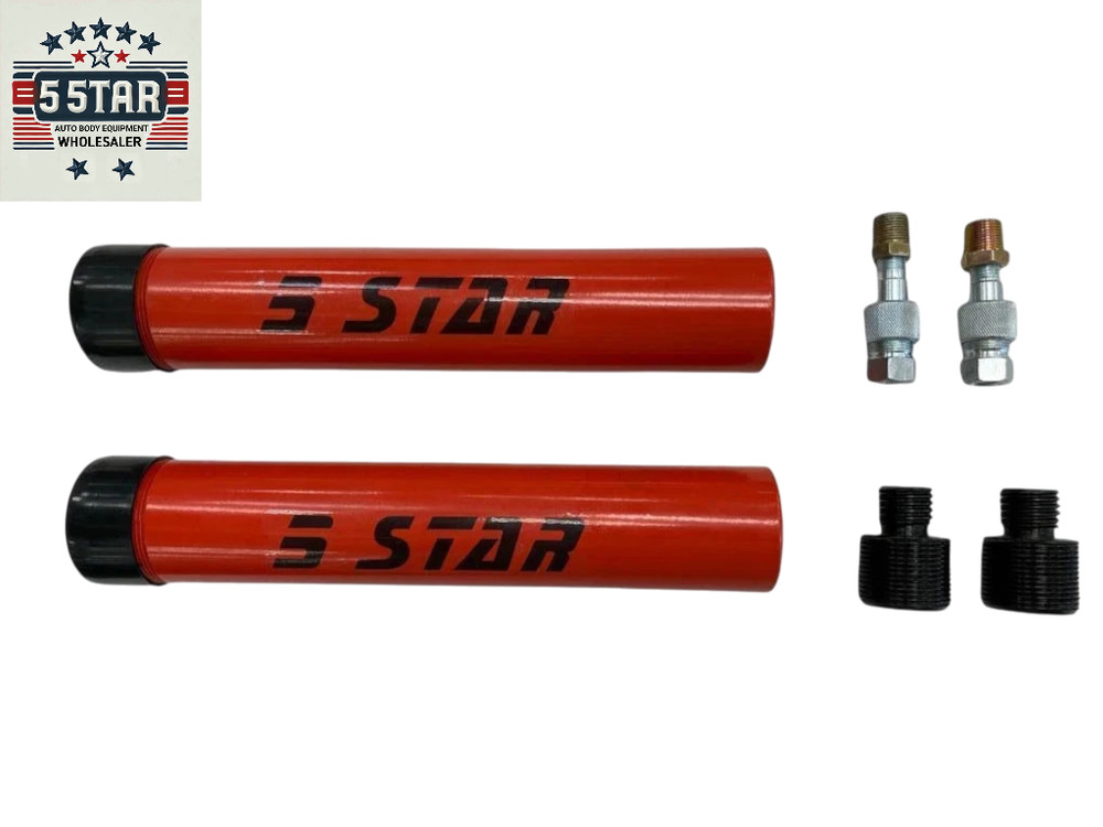 2 X 10 TON 6 INCH STROKE HYDRAULIC RAM  AUTO BODY FRAME MACHINE & PULLING POSTS