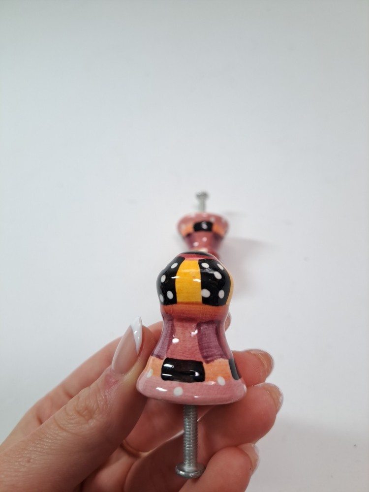Set Of 3 Retro Style Hand Painted Drawer/Cabinet Knobs