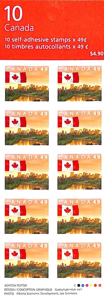 Canada - Booklet BK280 - Flag over Edmonton - 2003