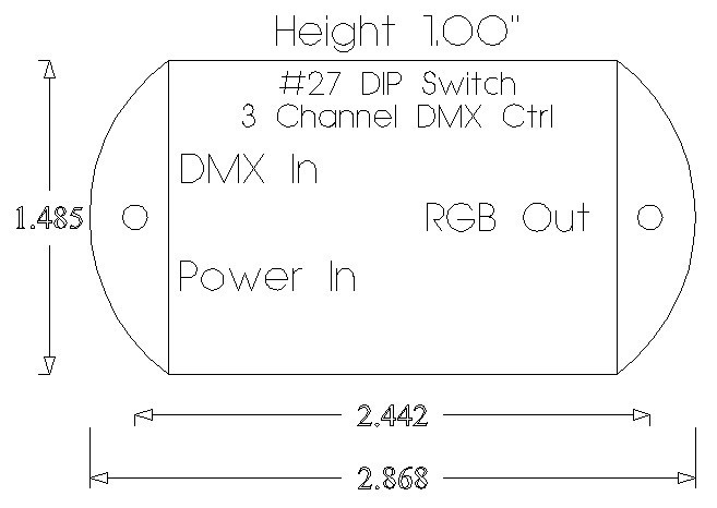 3 Channel DMX512 Decoder RGB PWM Dimmer DMX LED Strip