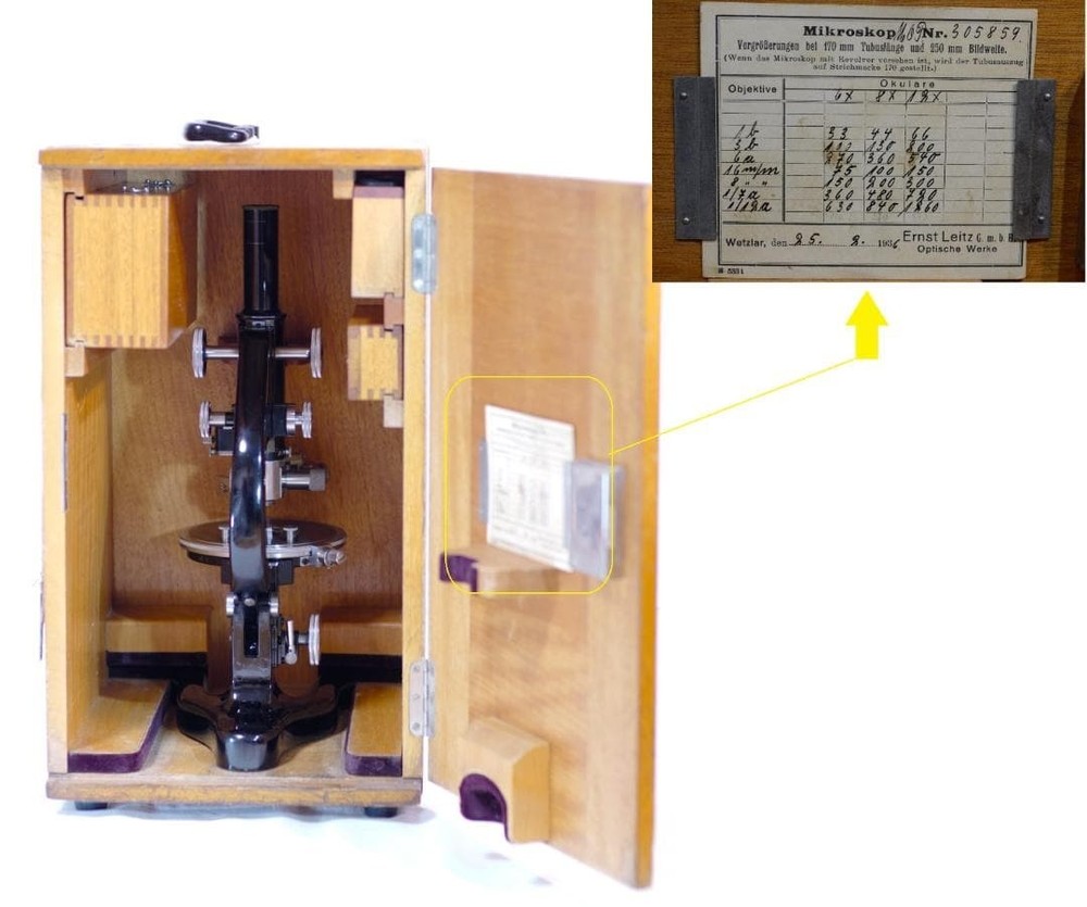 Antique Ernst Leitz MOP Polarizing Microscope 1936 Black w/ Berek+Obj Set