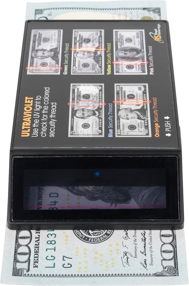 No Battery Needed! Portable UV Bills & ID Authentication Device - Compact Size