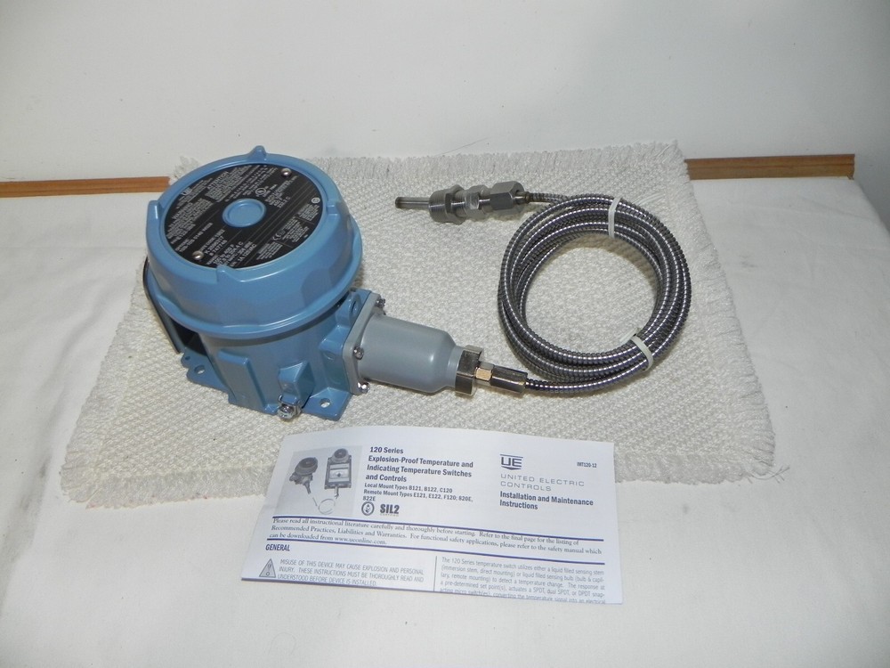 UNITED ELECTRIC Temperature Switch E122-3BS Explosion-Proof, 100-400 Op range