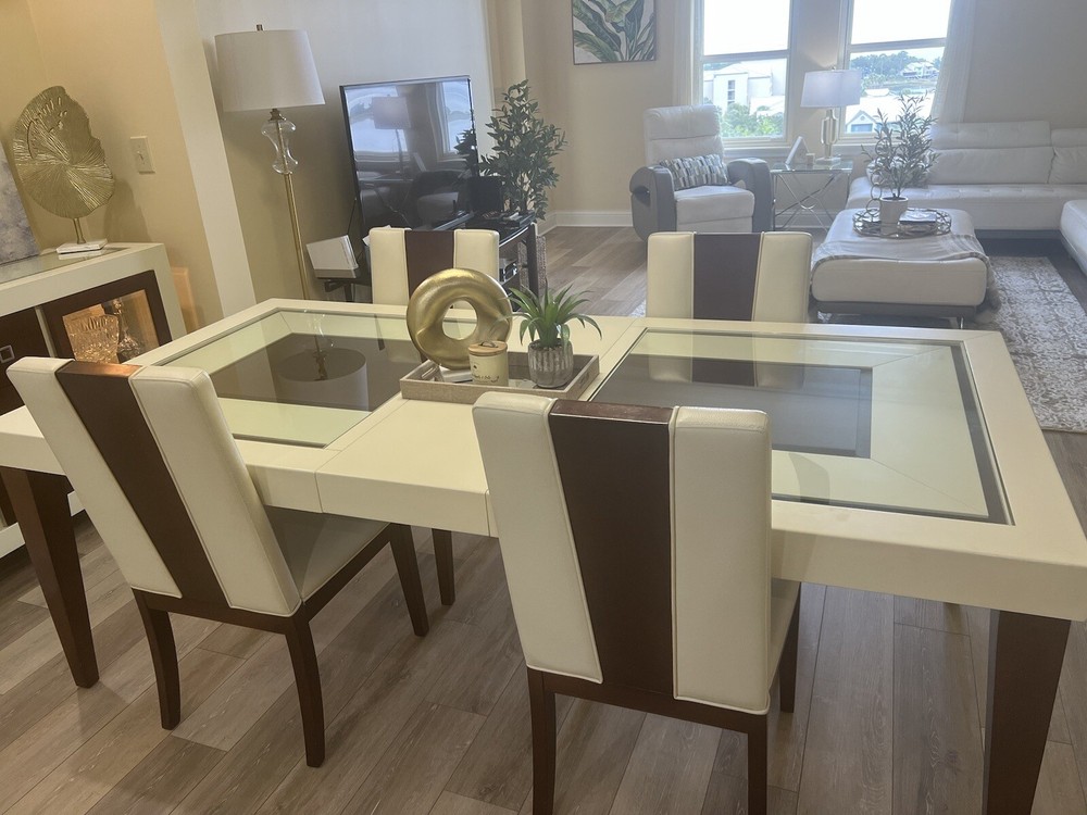 dining room set 4 chairs wooden