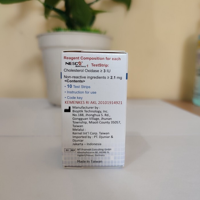 1 Box(10 Strips) NESCO MultiCheck Blood Cholesterol Test Strips