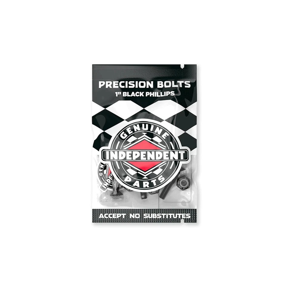 Independent Trucks Skateboard Hardware 1" Black + Indy Risers