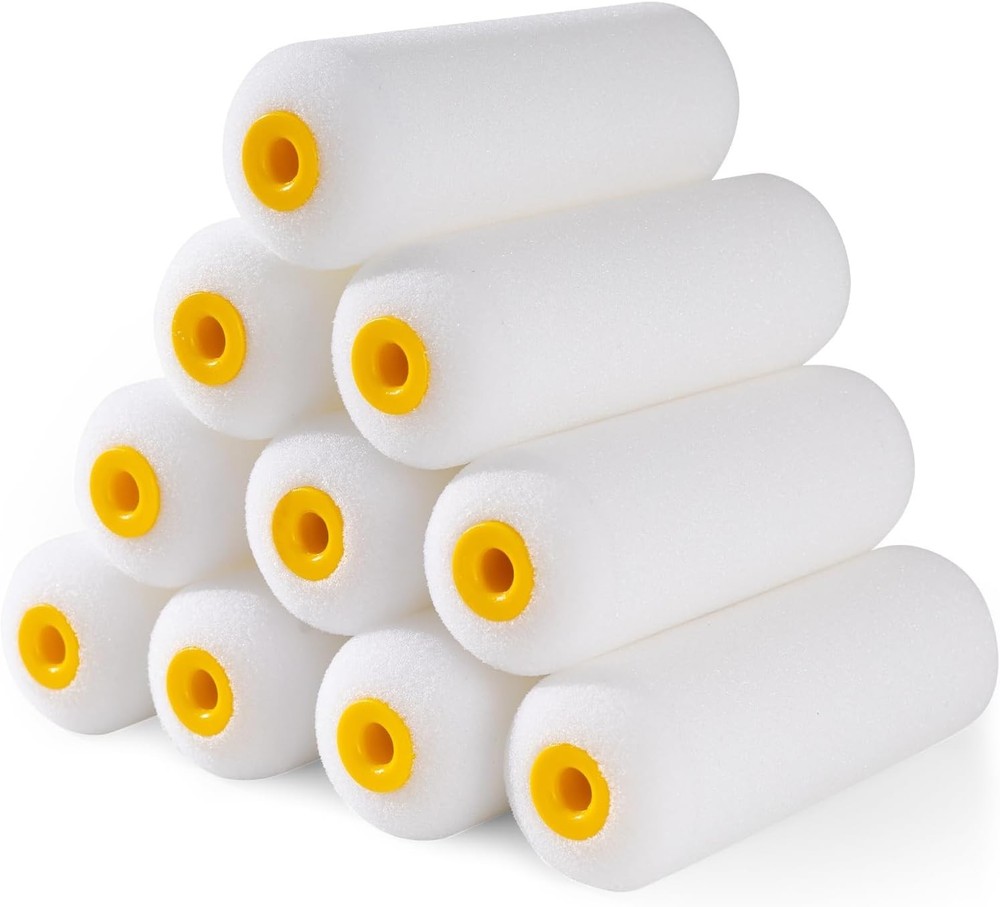 Foam Paint Rollers 10 Pack 4 Inch Paint Rollers Mini Paint Roller High Absorp...