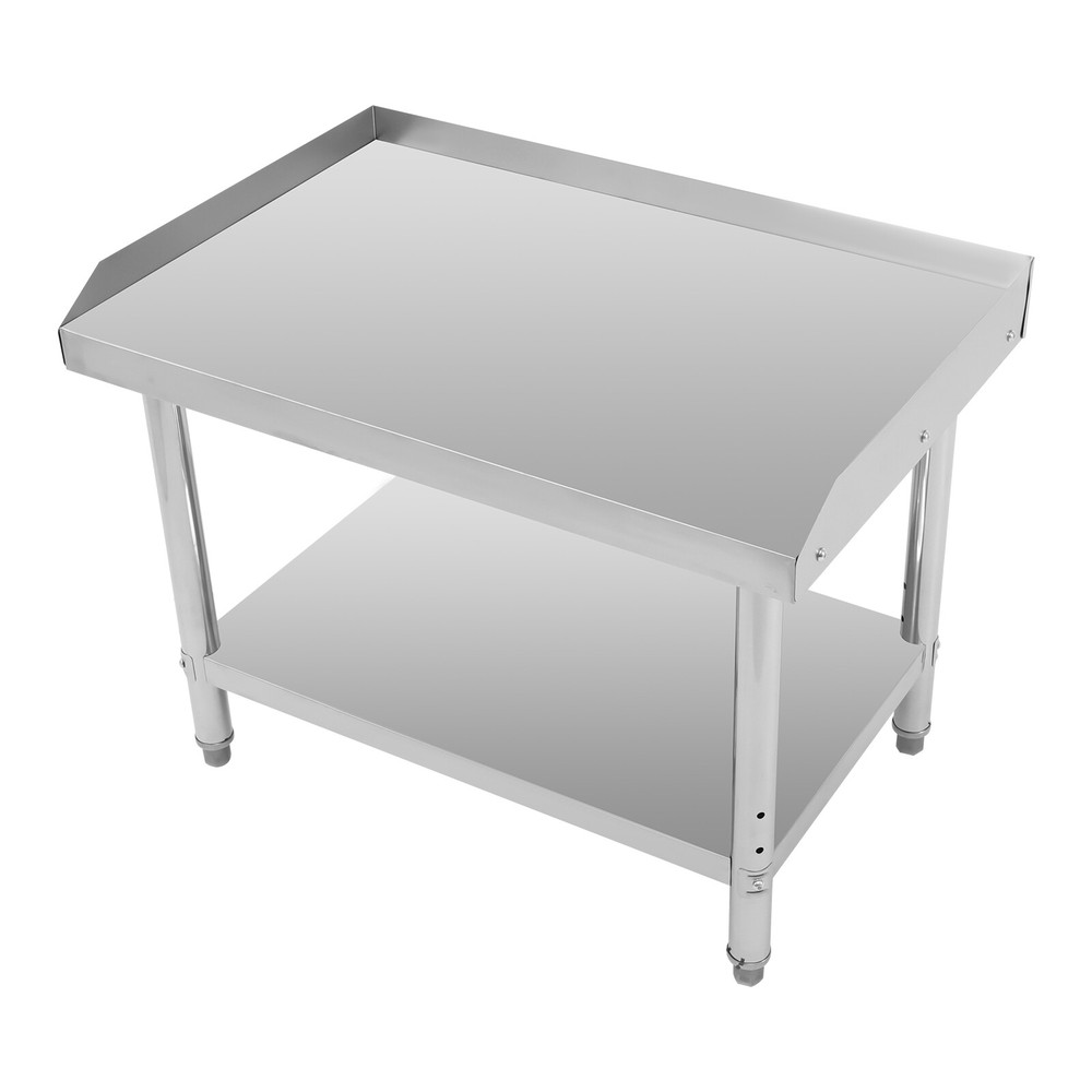 Commercial Work Table with Backsplash Sidesplash Prep Table for Kitchen Storage