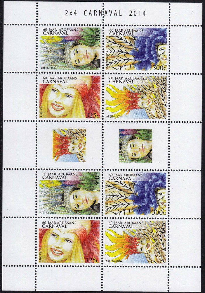 Arubu Issue 2014 (MS 740-743) Carnaval