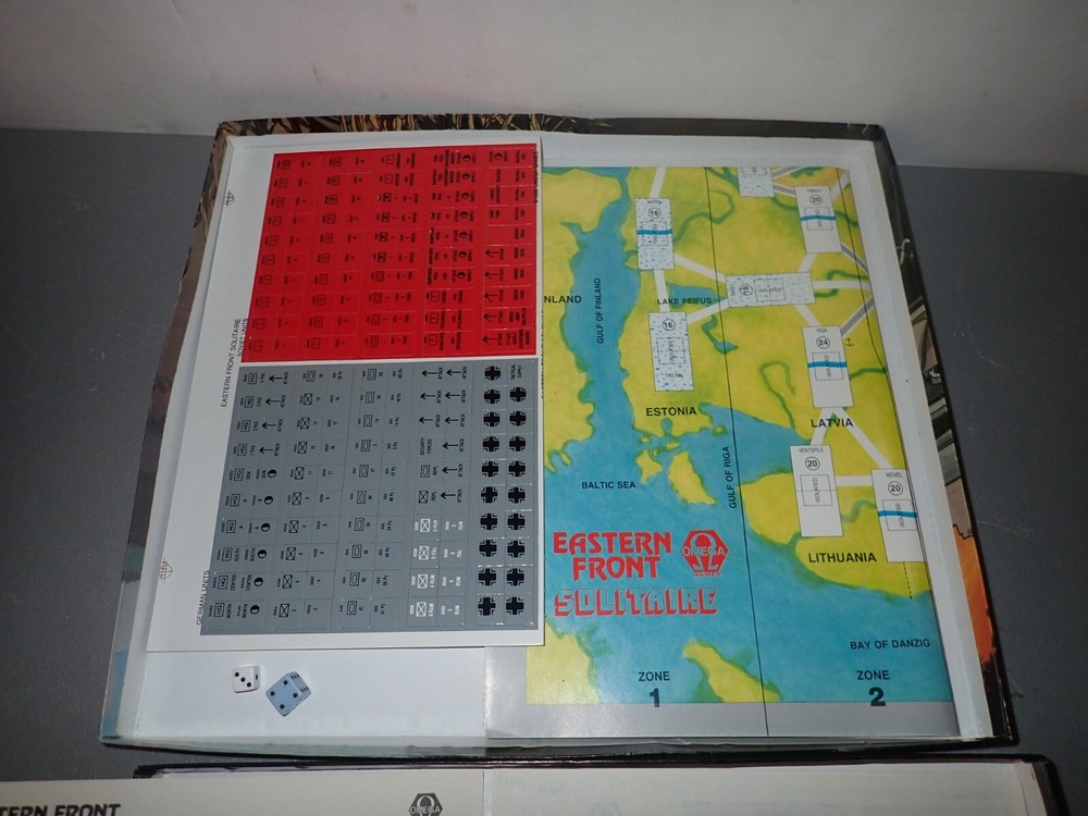 Eastern Front Solitaire Omega Games 1st Ed, 1986 Unpunched, Complete