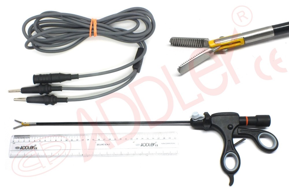 Laparoscopy Bipolar Ruby Forceps 5mm Endoscopy Surg Inst MFG ISO CERT CO ADDLER.