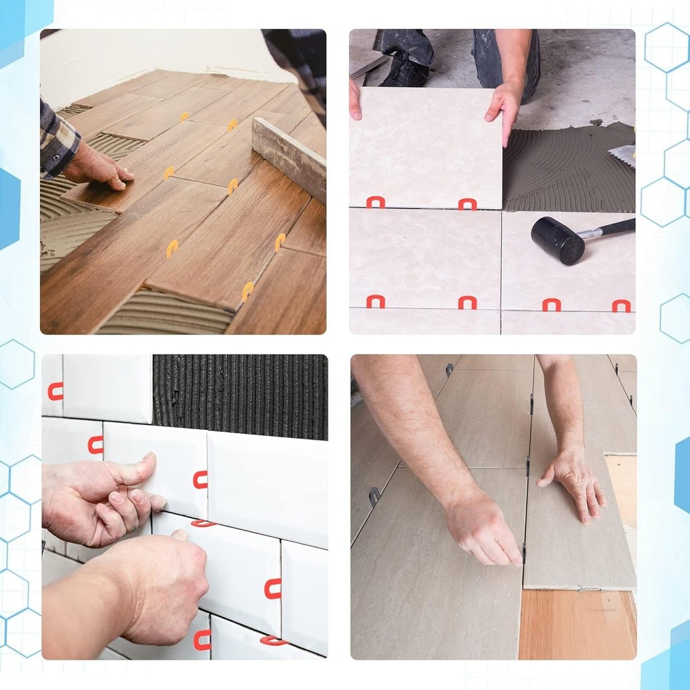 Tile Leveling Plastic Shims, U Shape Design, 400 Count Pack