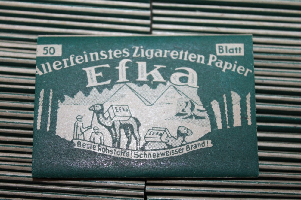 WW2 German Efka Cigarette Rolling Papers Pack,Unissued from Original Maker's Box