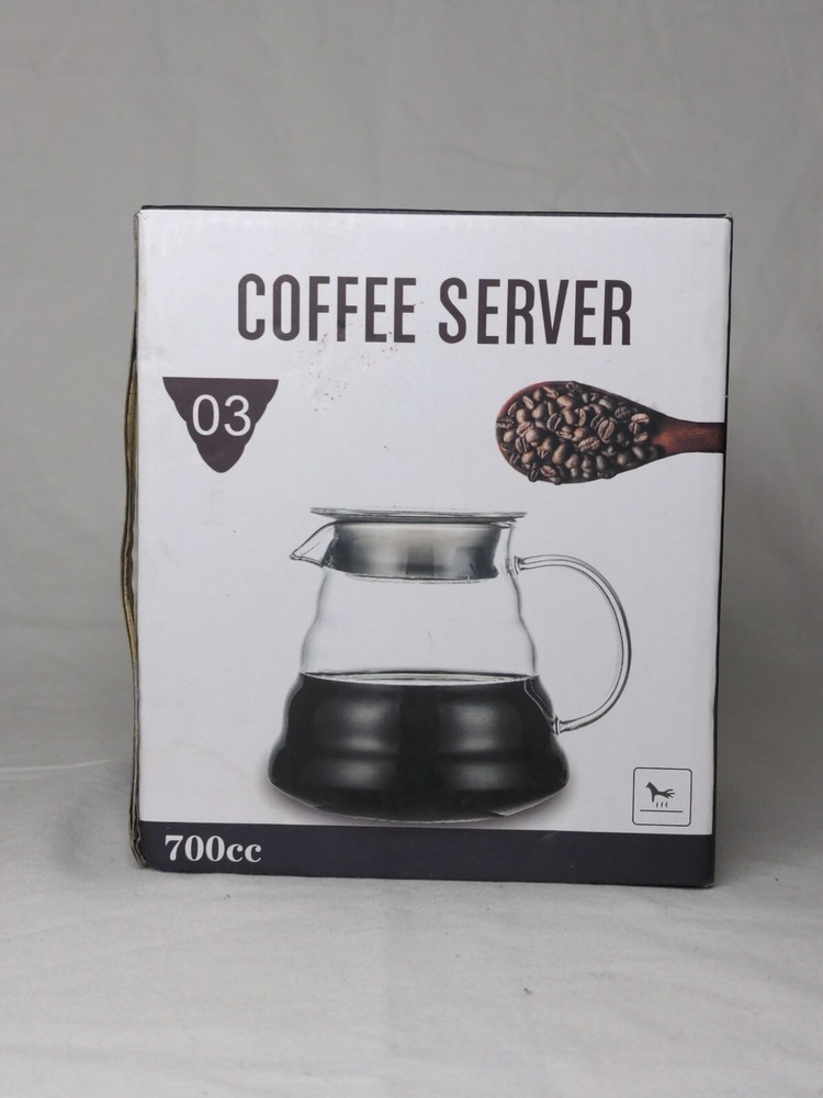 Coffee Server 03 700cc 800ml Clear Glass New Open Box See Description