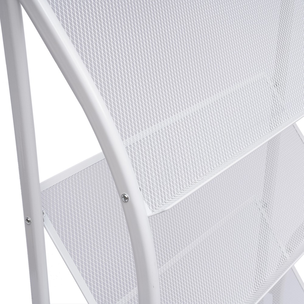 Floor-Standing Magazine Rack 4-Layer Iron Information Rack Storage Rack S-shaped