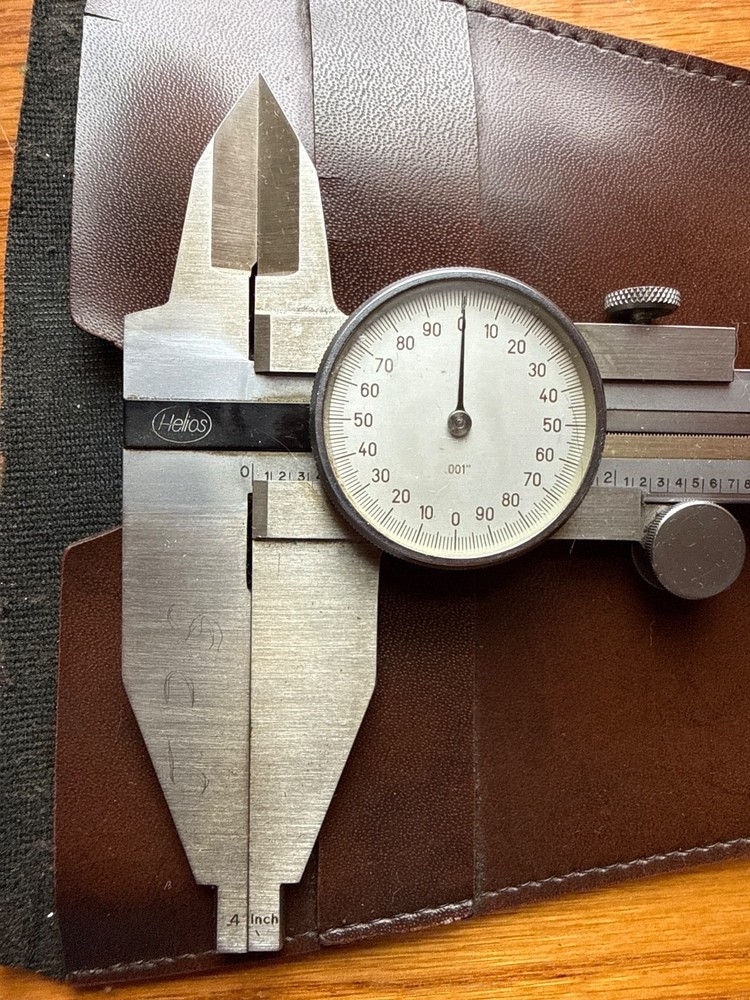 Vintage Helios 7” Dial Caliper w/ case Made in Germany