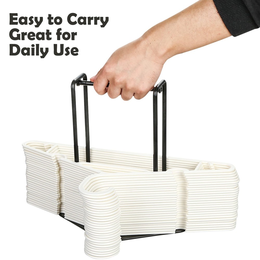 Portable Hanger Organizer Rack, Hanger Storage Stacker Holder Caddy for Close...