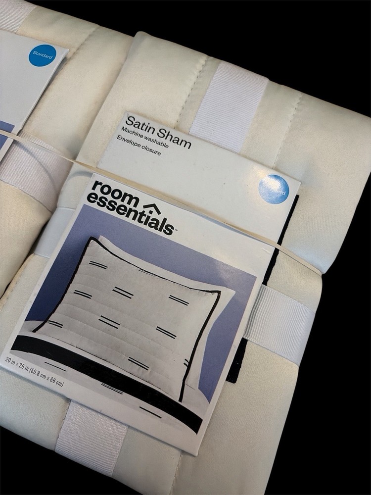 2 Room Essentials Satin Shams