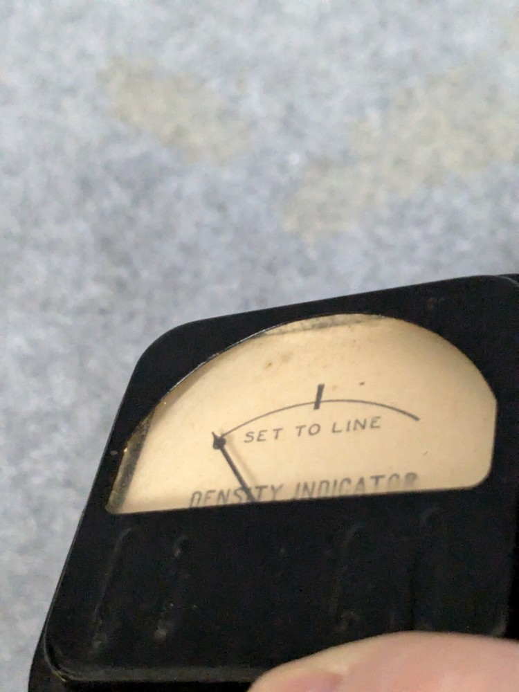 Vintage Density Indicator Panel Guage - Made in USA