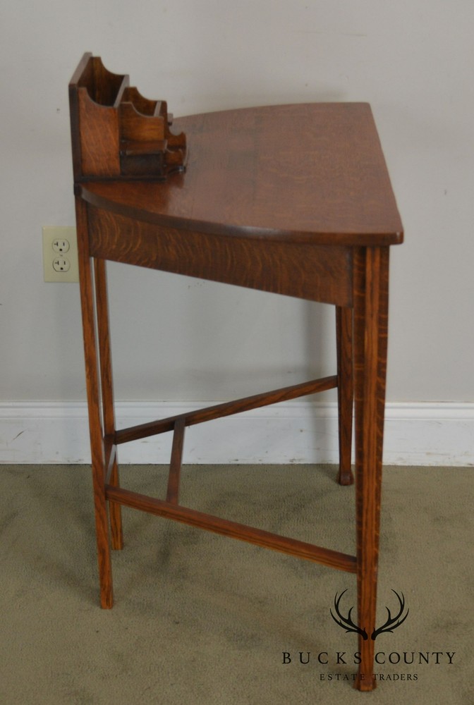 Mission Oak Half Round Desk