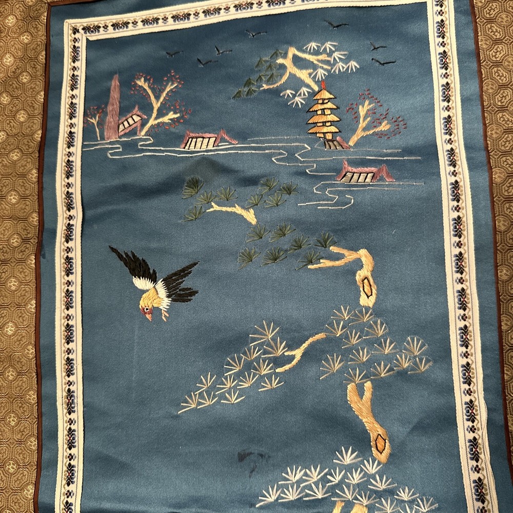 Decorative Silk Panel-Asian Design-Birds