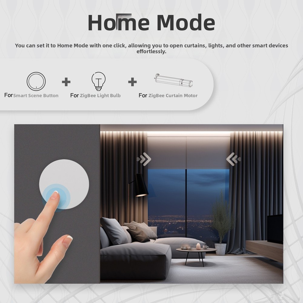 For Zigbee Smart Switch Compatible with For Tuya for Multi-Scene Control