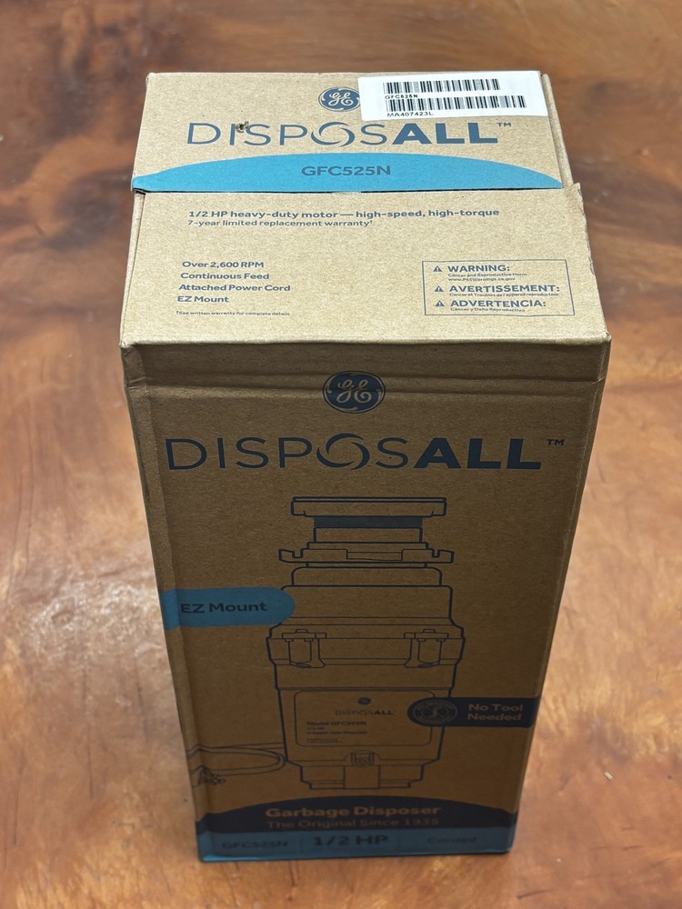 GE Disposall GFC525N 1/2 HP Continuous Feed Garbage Disposal EZ Mount