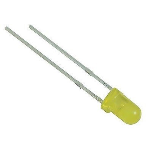 50 x Yellow Diffused 3mm LED Light Bulb
