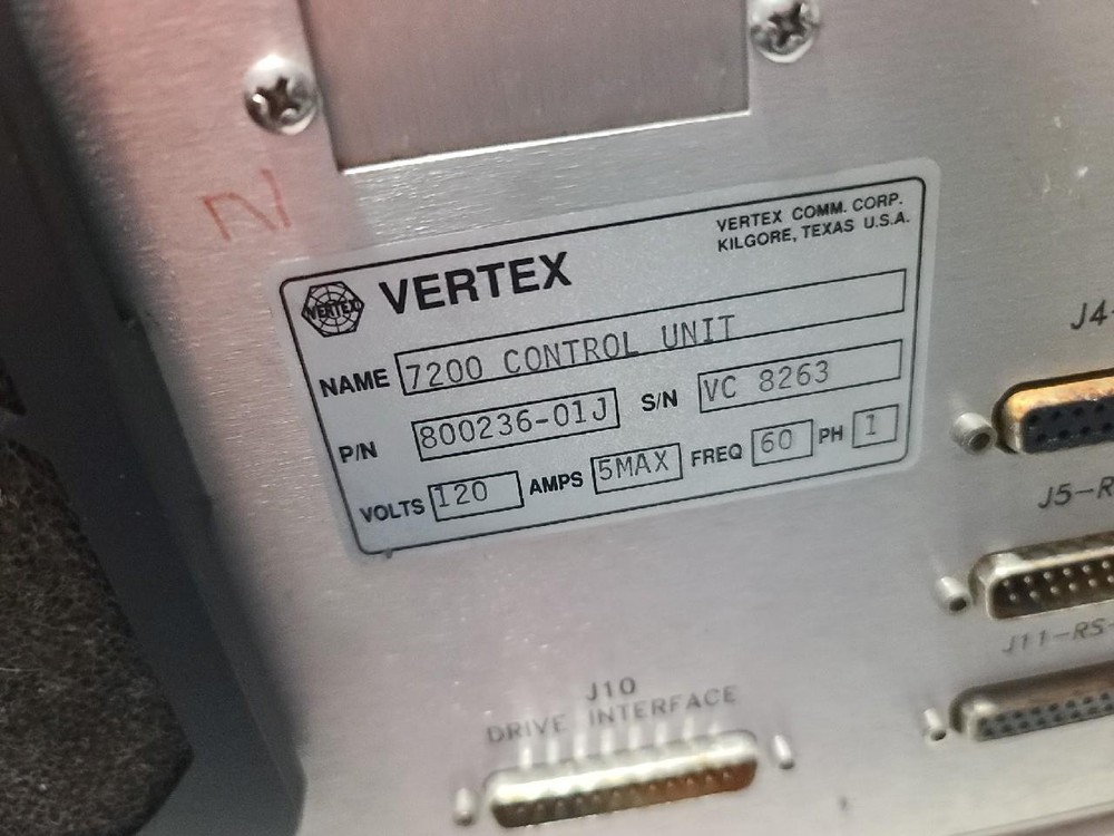 Vertex Model 7200 Antenna Control / Controller Unit P/N:800236-01J