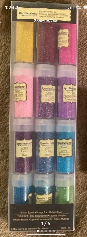 Large Glitter Bundle Lot Recollections Extra Fine 12pc Set + 6pc + More