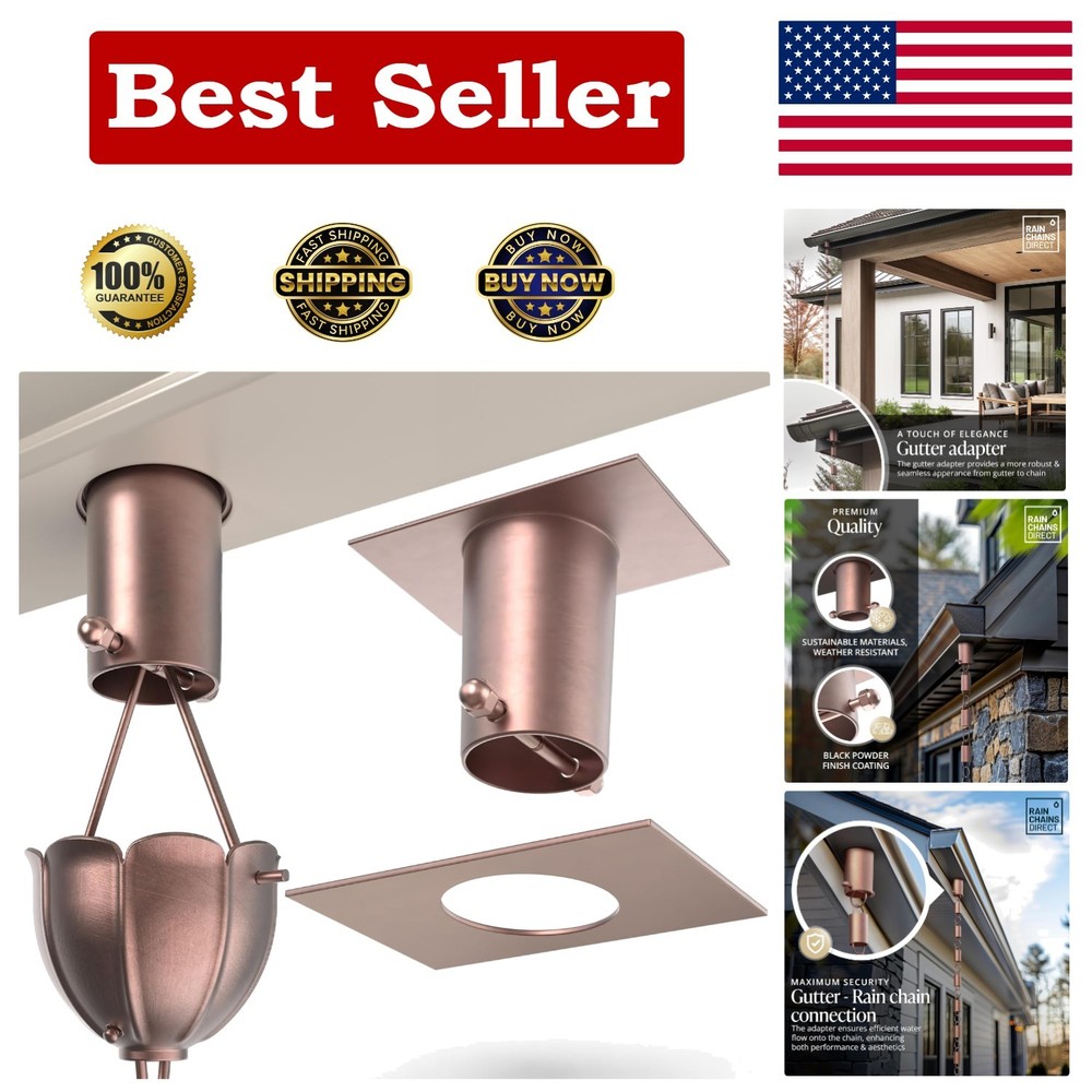 Rain Chain Gutter Adapter/installer In Pure Copper
