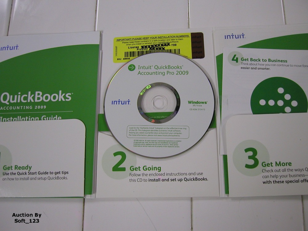 INTUIT QUICKBOOKS PRO 2009 FOR WINDOWS FULL RETAIL US VERSION