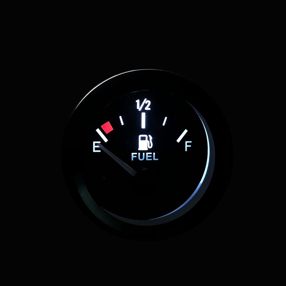 Universal 2"52mm Fuel Level Gauge Kit W/ Fuel Float Sensor E-1/2-F Pointer 12V
