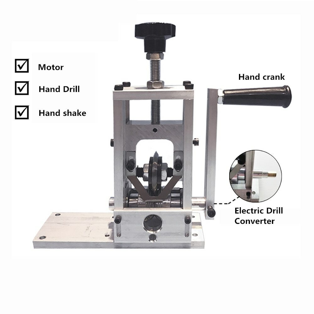 Waste Wire Cable Stripping Machine Hand Crank Dual Purpose Drive Wire Stripper
