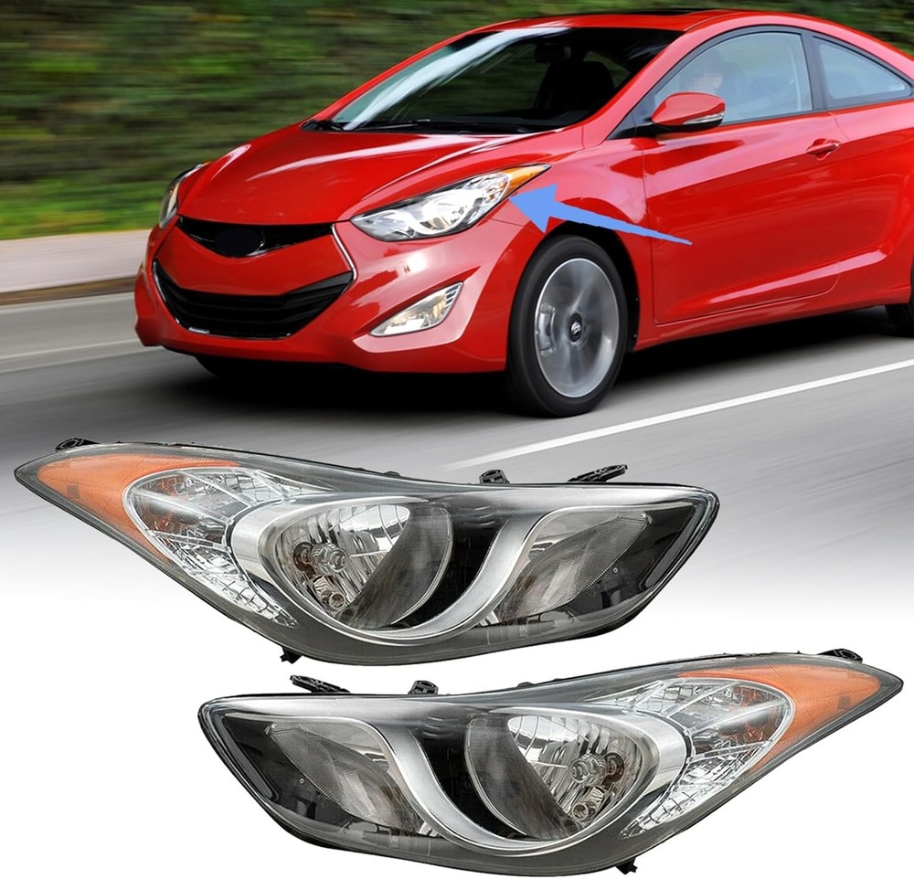 Headlight Halogen for Hyundai Elantra 2011-2013 Pair